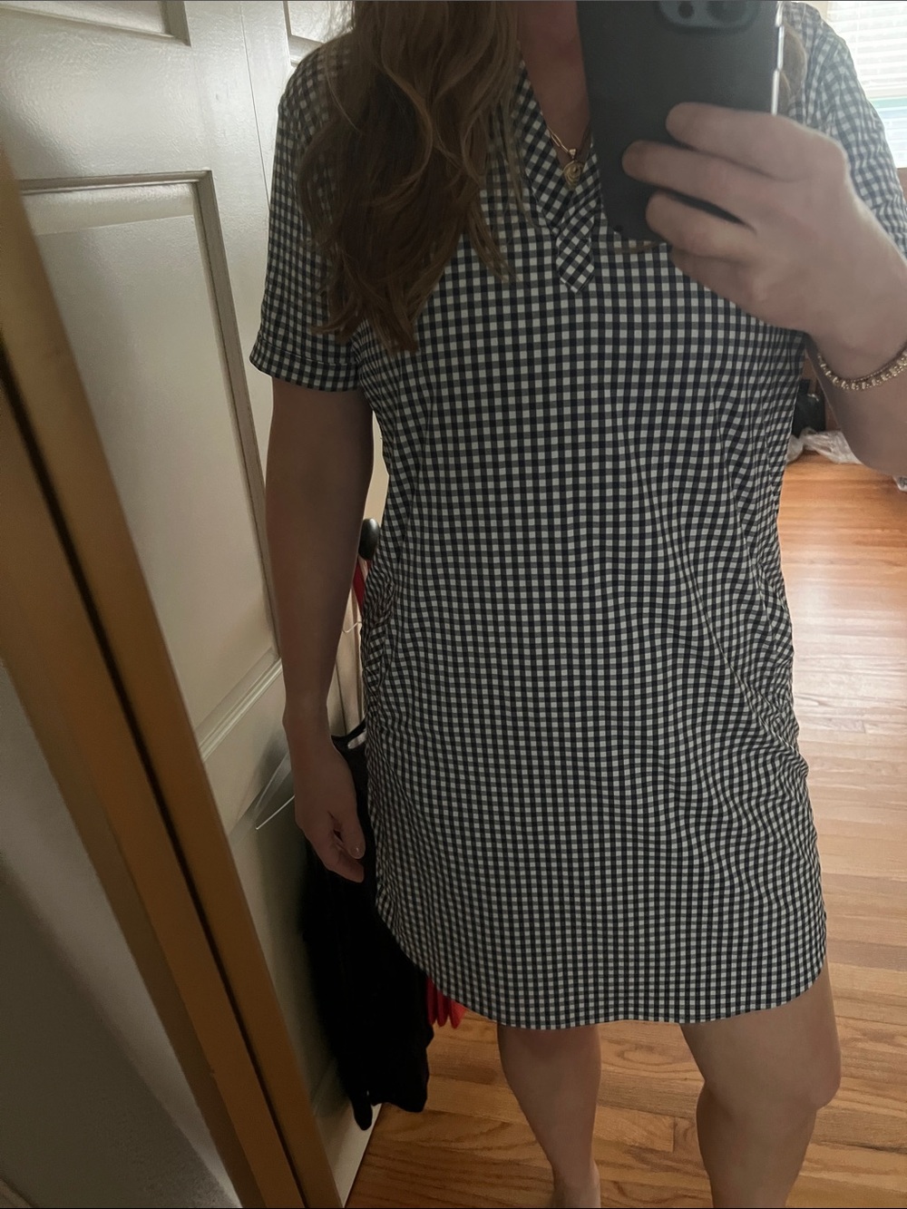 Southern Tide Kamryn Intercoastal Gingham Shirt Dress Navy Large - Picture 8 of 16